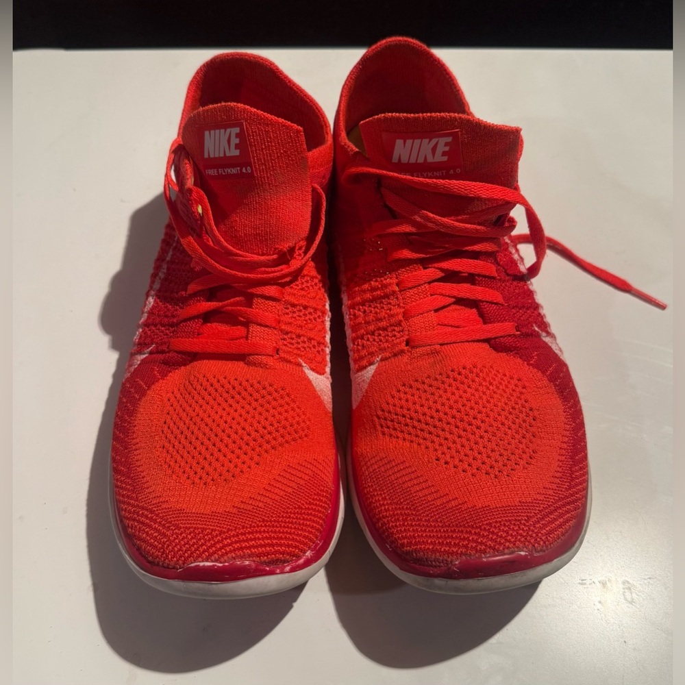 Nike Free Flyknit 4.0 Orange Athletic Shoes